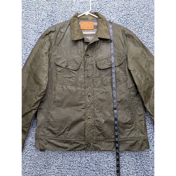 Taylor Stitch Long Haul Waxed Canvas Trucker Jacket Mens 40 Wool Blanket Lined - Picture 12 of 15